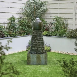 Stylish Fountain Obelisk Falls Water Feature With LEDs -Garden & Outdoor Store 13846044 1594962027941964