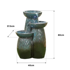 Stylish Fountain Glazed Trio Water Feature With LEDs 7 Stylish Fountain Glazed Trio Water Feature With LEDs -Garden & Outdoor Store 13846047 1304962028404822