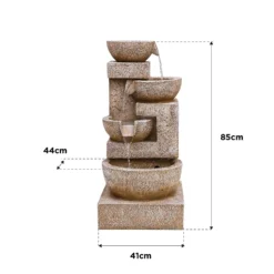 Stylish Fountain Sparkling Bowls Water Feature With LEDs -Garden & Outdoor Store 13846048 1414978881037755