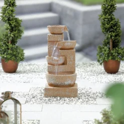 Stylish Fountain Sparkling Bowls Water Feature With LEDs -Garden & Outdoor Store 13846048 2824971880480515