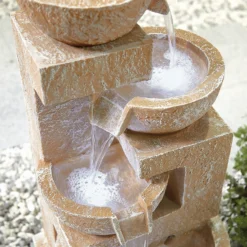 Stylish Fountain Sparkling Bowls Water Feature With LEDs -Garden & Outdoor Store 13846048 6124971880433253