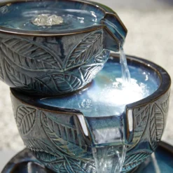 Stylish Fountain Fossil Leaf Water Feature With LEDs -Garden & Outdoor Store 13846049 1054962028345905