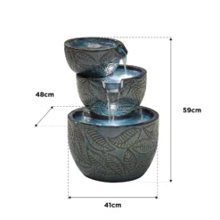 Stylish Fountain Fossil Leaf Water Feature With LEDs -Garden & Outdoor Store 13846049 1804962028377735