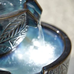 Stylish Fountain Fossil Leaf Water Feature With LEDs -Garden & Outdoor Store 13846049 9274962028283796