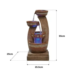 Stylish Fountain Azure Columns Water Feature With LEDs -Garden & Outdoor Store 13846050 1534978881017244