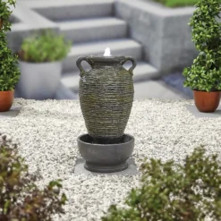 Stylish Fountain Rippling Vase Water Feature With LEDs -Garden & Outdoor Store 13846051 2064962028400313