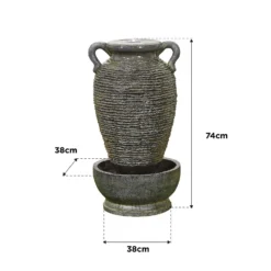 Stylish Fountain Rippling Vase Water Feature With LEDs -Garden & Outdoor Store 13846051 5334978881050739