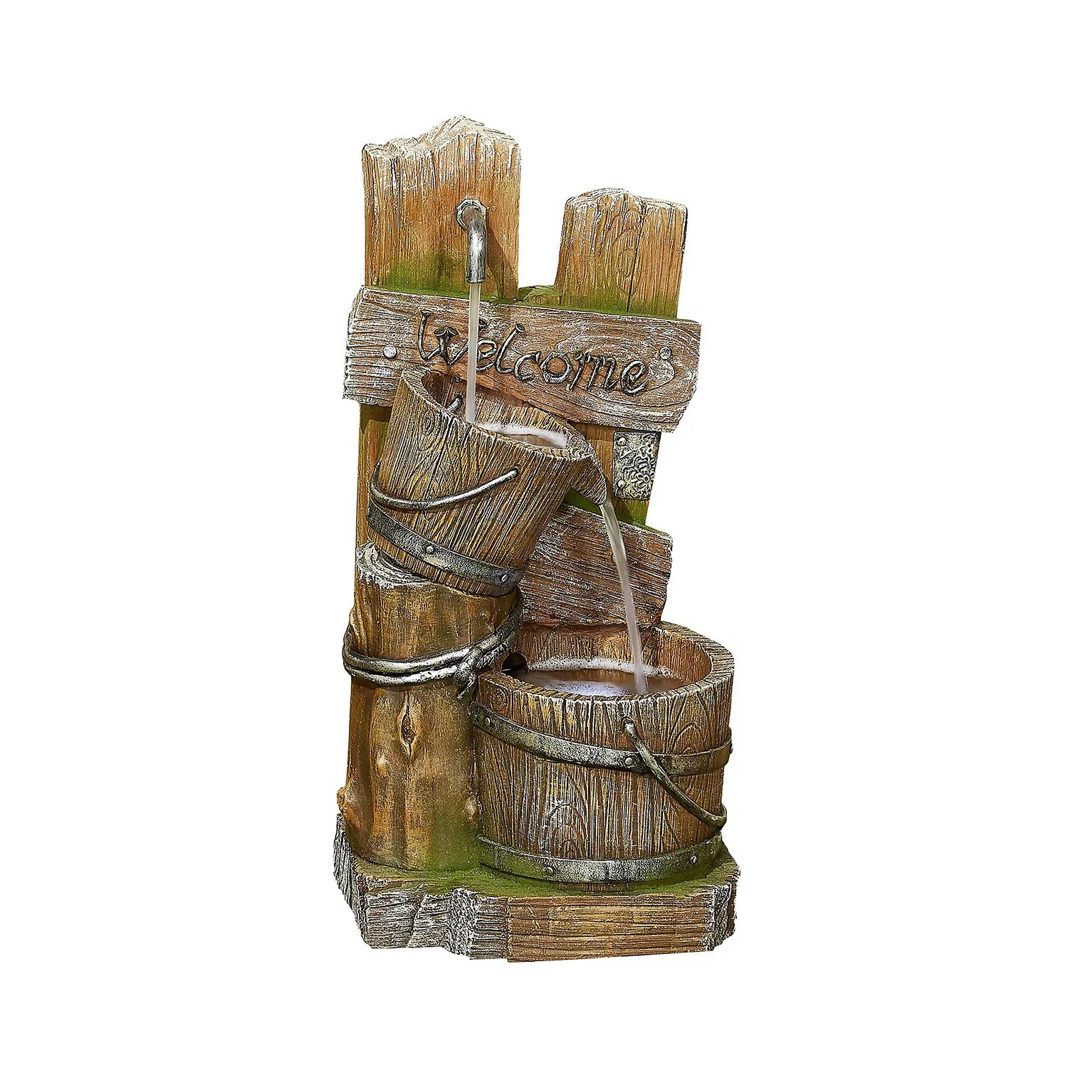 Stylish Fountain Fence Post Pours Water Feature With LEDs 1 Stylish Fountain Fence Post Pours Water Feature With LEDs