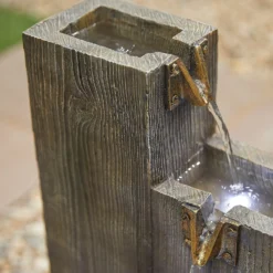 Stylish Fountain Coastal Sleepers Water Feature With LEDs 6 Stylish Fountain Coastal Sleepers Water Feature With LEDs -Garden & Outdoor Store 13846058 6494962027548508