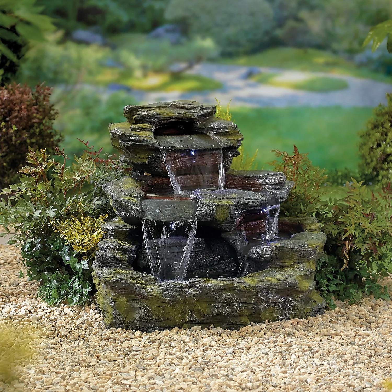Stylish Fountain Garda Falls Water Feature With LEDs 2 Stylish Fountain Garda Falls Water Feature With LEDs - Image 2