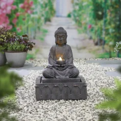 Stylish Fountain Serenity Water Feature With LEDs -Garden & Outdoor Store 13846069 1524962027687135