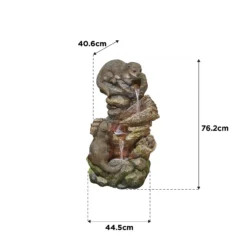 Stylish Fountain Otter Pools Water Feature With LEDs -Garden & Outdoor Store 13846071 1084962028366896