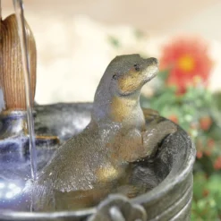 Stylish Fountain Playful Otters Water Feature With LEDs -Garden & Outdoor Store 13846072 1744962027851034
