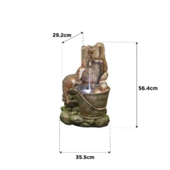 Stylish Fountain Playful Otters Water Feature With LEDs -Garden & Outdoor Store 13846072 7484962027991446