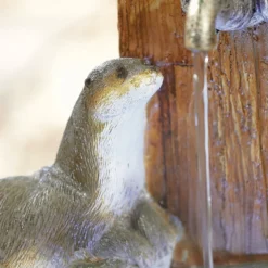 Stylish Fountain Playful Otters Water Feature With LEDs -Garden & Outdoor Store 13846072 8474962027929886