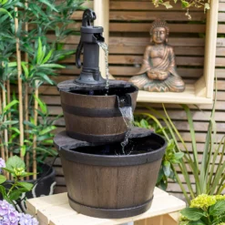 Stylish Fountain Whiskey Barrels Garden Water Feature 14 Stylish Fountain Whiskey Barrels Garden Water Feature -Garden & Outdoor Store 13944159 1645005844956494