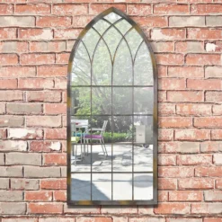 MirrorOutlet Rose Garden Rustic Arch Metal Garden Mirror- 115x50cm -Garden & Outdoor Store 13950554 2994987139039328