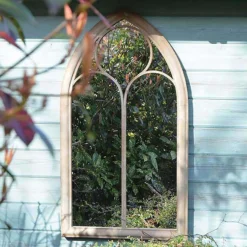 MirrorOutlet Somerley Chapel Arch Metal Garden Mirror - 112x61cm -Garden & Outdoor Store 13950555 1704987139189172