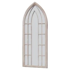 MirrorOutlet Somerley Sunflower Gothic Arch Large Garden Mirror - 150x61 Cm