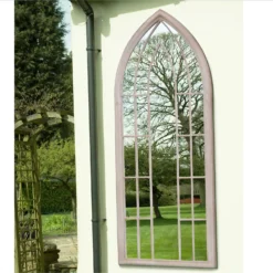MirrorOutlet Somerley Sunflower Gothic Arch Large Garden Mirror - 150x61 Cm -Garden & Outdoor Store 13950558 7214987173116409