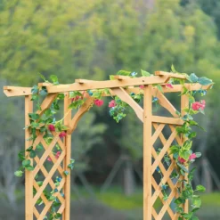 Homebase Wooden Garden Arched Trellis With Planters -Garden & Outdoor Store 13967032 6315014369254225