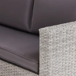 Alexandria Rattan Effect Garden Corner Sofa Set - Ash Grey -Garden & Outdoor Store 13971225 1225022704599182