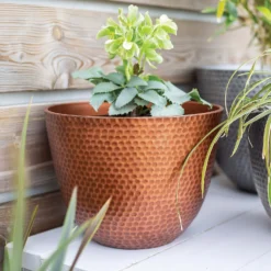 Suva Hammered Pot Copper - 38cm -Garden & Outdoor Store 13973653 2035011805987649