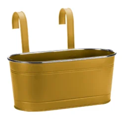 12in Fence And Balcony Hanging Planter - Mustard