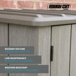 LIFETIME 1500L Vertical Storage Shed - Rough-Cut Brown -Garden & Outdoor Store 13997404 4544999835315715