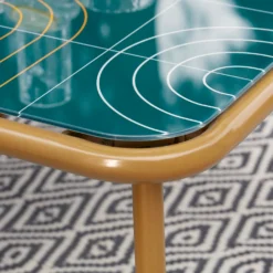 Omari Metal Garden Corner Sofa Set - Teal & Gold 12 Omari Metal Garden Corner Sofa Set - Teal & Gold -Garden & Outdoor Store 14005699 2305022704523750