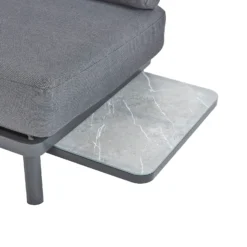 Heba Grey Metal Garden Corner Sofa Set -Garden & Outdoor Store 14005702 2075022704696343