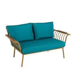Omari Metal Garden Sofa Set - Teal & Gold 15 Omari Metal Garden Sofa Set - Teal & Gold -Garden & Outdoor Store 14005703 7915022638148225