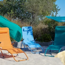 Siesta Sun Lounger - Blue -Garden & Outdoor Store 14005768 2005022687297003