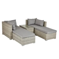Cairo Grey Rattan Effect Garden Sofa Set -Garden & Outdoor Store 14005786 1105022103051854