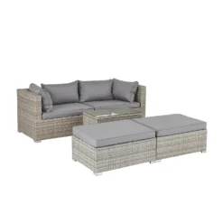 Cairo Grey Rattan Effect Garden Sofa Set -Garden & Outdoor Store 14005786 2075022102996918