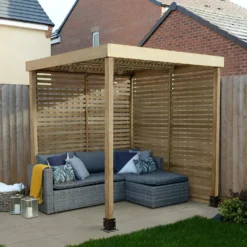 Forest Garden Modular Pergola With 2 Side Panel Packs