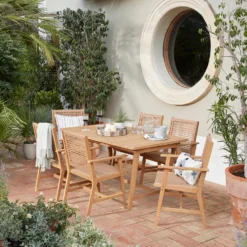 Miri 6 Seater Wooden Garden Dining Set -Garden & Outdoor Store 14183988 1955022106791384