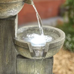 Stylish Fountain Ash Columns Water Feature With LEDs -Garden & Outdoor Store 14519359 2355047822573173