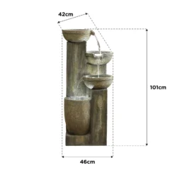 Stylish Fountain Ash Columns Water Feature With LEDs -Garden & Outdoor Store 14519359 5615047822695786