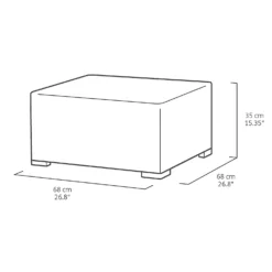 Keter California 2 Seater Outdoor Balcony Garden Furniture Chaise Lounge - Graphite With Grey Cushions -Garden & Outdoor Store 14539590 1275041802432451