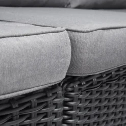 Keter California 5 Seater Outdoor Garden Furniture Sofa And Lounge Set - Graphite With Grey Cushions -Garden & Outdoor Store 14539594 1745041802354424